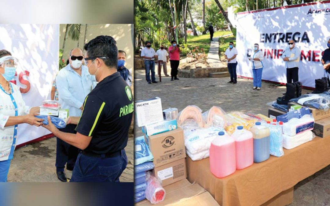 Entrega Adela Román uniformes y material médico al personal de Bomberos